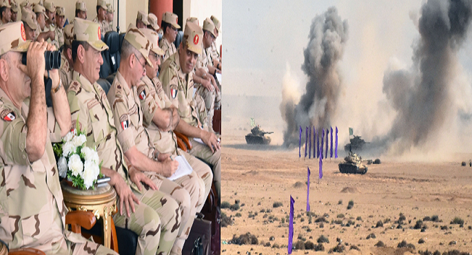 بالصور ..الفريق أسامة عسكر يشهد تنفيذ الجيش الثاني الميداني لأحد الأنشطة التدريبية