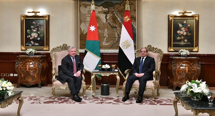 الرئيس السيسي وملك الأردن يرحبان بالهدنة الإنسانية.. ويجددان رفضهما التام لتهجير الفلسطينيين