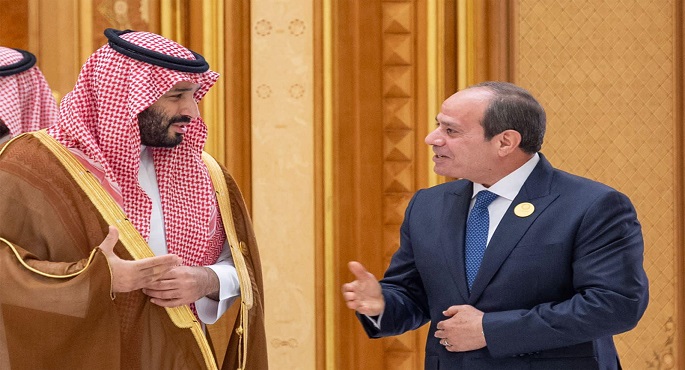 السيسي وولي العهد السعودي يشددان على ضرورة تكثيف الجهود الدولية لوقف التصعيد في غزة