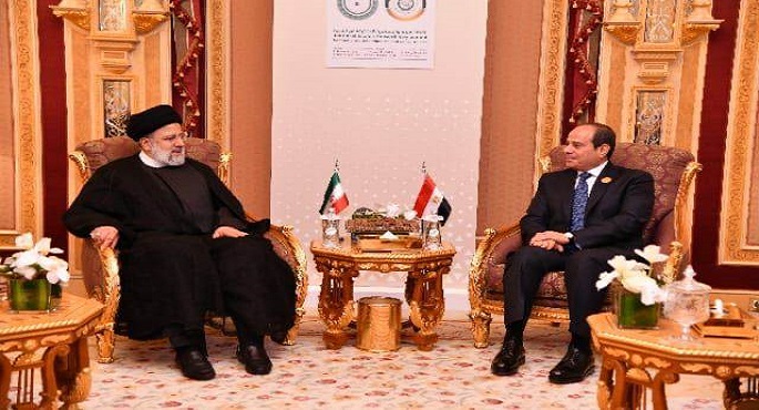 الرئيس السيسي ونظيره الإيراني يؤكدان أهمية عدم اتساع دائرة الصراع في المنطقة