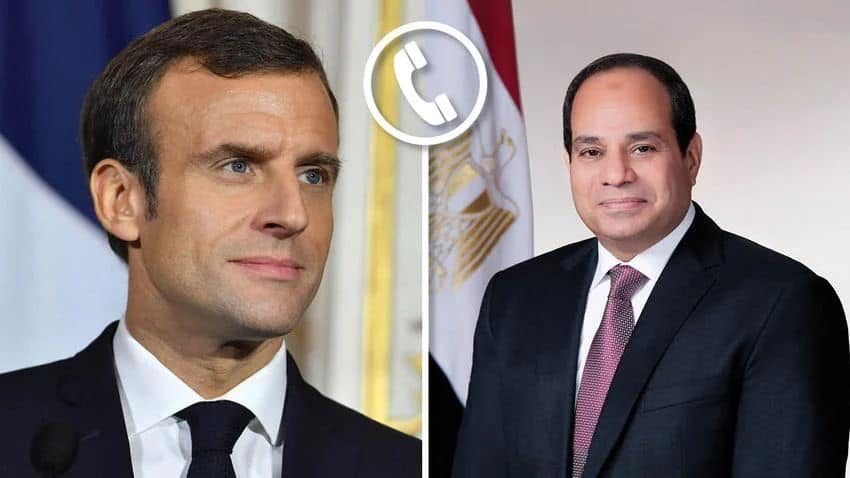 السيسي يؤكد لماكرون ضرورة تكثيف جهود وقف إطلاق النار وتسهيل نفاذ المساعدات الإنسانية إلى غزة
