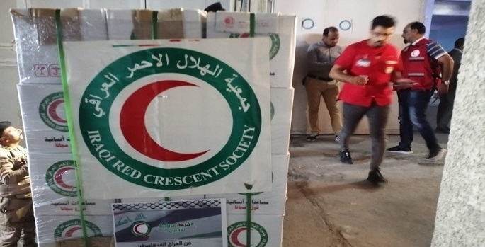 العراق يعلن إرسال 20 طنا من المساعدات الإنسانية والطبية إلى قطاع غزة