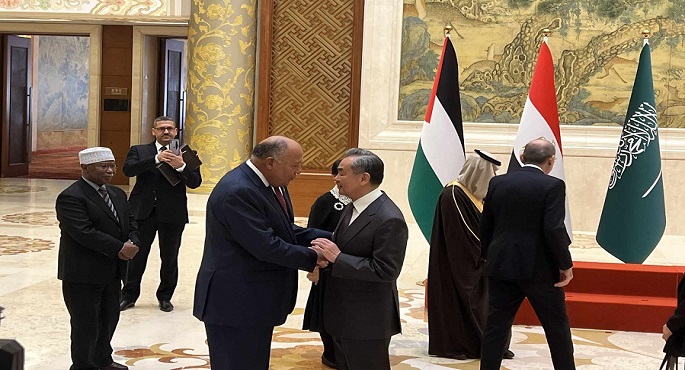 بالصور .. خلال لقائه وزير الخارجية الصيني .. شكري: الموقف المصري والعربي يرفض التهجير القسري للفلسطينيين