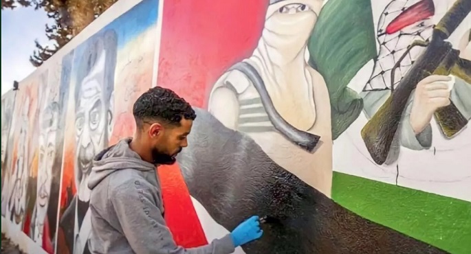 جداريات في شوارع تونس توثق معاناة الفلسطينيين وتدعم قضيتهم
