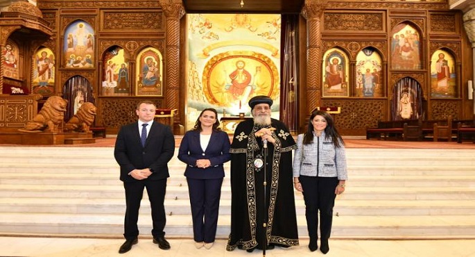 بالصور .. البابا تواضروس الثاني يستقبل رئيسة المجر بالمقر البابوي
