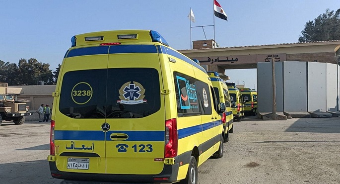 إدخال 36 مصابا فلسطينيا من غزة و180 شاحنة مساعدات للقطاع