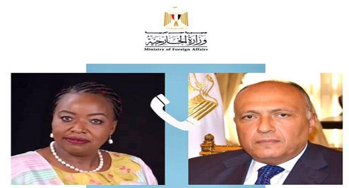 وزير الخارجية سامح شكري يتلقى اتصالاً هاتفياً من مستشارة الأمن القومي للرئيس الكيني