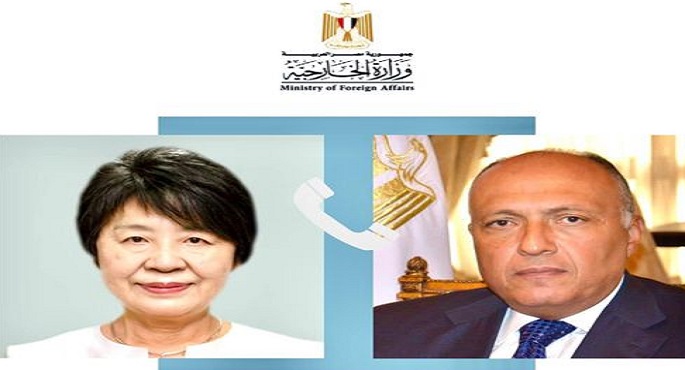 شكرى يؤكد لنظيرته اليابانية رفض مصر القاطع لكافة محاولات تهجير الفلسطينيين داخل قطاع غزة أو خارجه