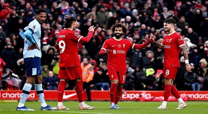 ثنائية صلاح تقود ليفربول للفوز على برينتفورد بالدوري الإنجليزي