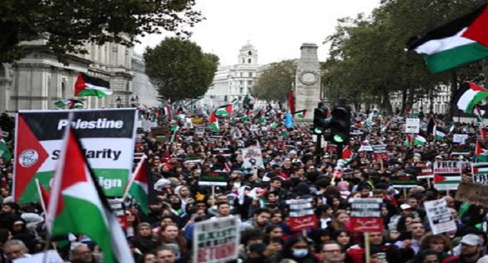 شرطة بريطانيا تتأهب بسبب المسيرة الوطنية من أجل فلسطين