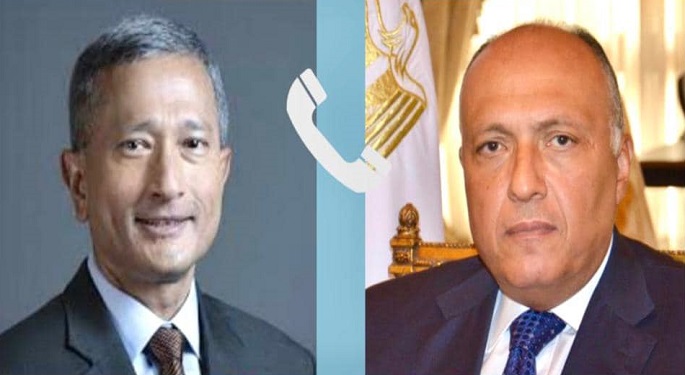 وزير الخارجية يبحث هاتفيا مع نظيريه من سنغافورة ورومانيا جهود وقف إطلاق النار بقطاع غزة