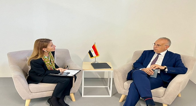 وزير الري يبحث مع مسؤولة باليونسكو” تطوير منظومة الري والصرف بواحة سيوة