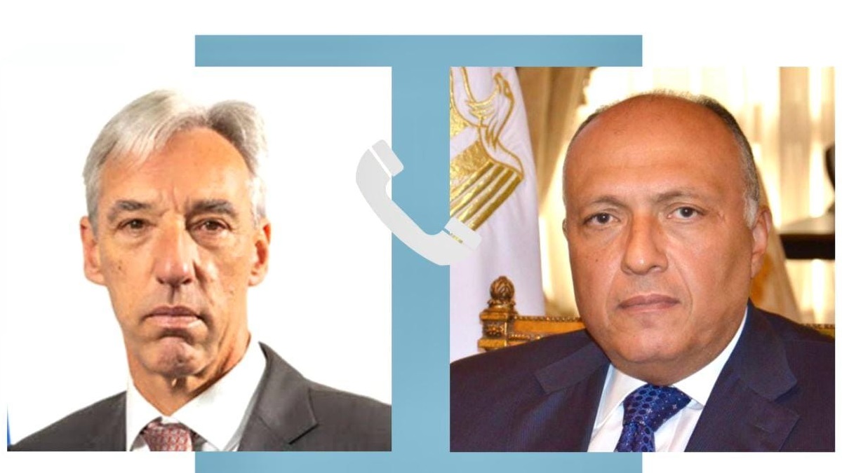 شكرى يؤكد لوزير خارجية البرتغال ضرورة وقف الانتهاكات الإسرائيلية فى غزة