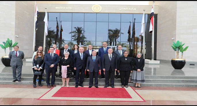 وزير العـدل يستقبل رئيسي المحكمتين الدستوريتين المصرية والمجرية