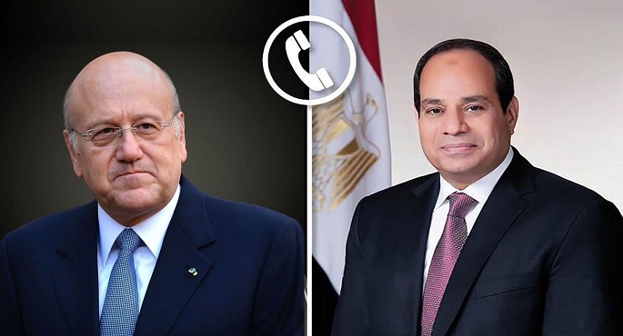 السيسي يؤكد لنظيره اللبناني حرص مصر على دعم لبنان الشقيق على جميع المستويات