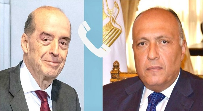 شكري يؤكد رفض مصر القاطع لمحاولات إرغام الفلسطينيين على ترك أرضهم
