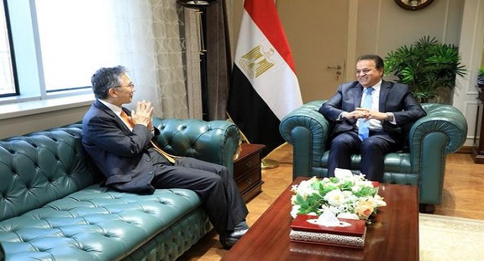 بالصور.. وزير الصحة يستقبل السفير الياباني ووفد “الجايكا” لبحث التعاون في تقديم الدعم الطبي للأشقاء الفلسطينيين