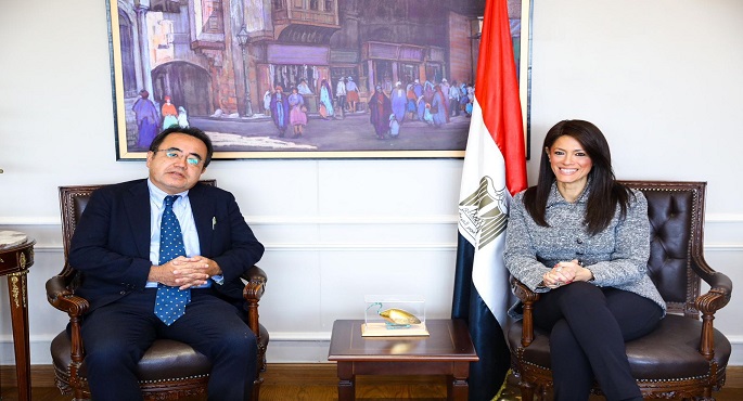 وزيرة التعاون الدولي تلتقي المدير الجديد لهيئة التعاون الدولي اليابانية «جايكا» بمنطقة الشرق الأوسط وأوروبا