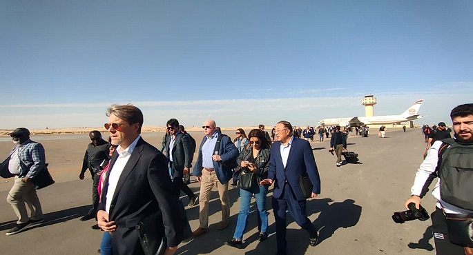 خلال زيارته للعريش ورفح .. وفد مجلس الأمن يزور مركز الهلال الأحمر للخدمات اللوجستية