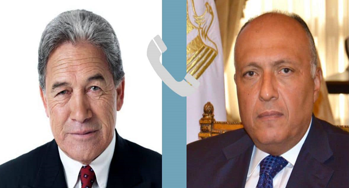 وزير الخارجية ونظيره النيوزيلاندي يبحثان هاتفيا الأزمة الإنسانية في قطاع غزة