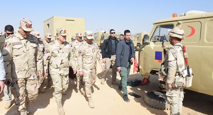 بالصور.. رئيس الأركان يشهد إجراءات تفتيش الحرب لإحدى وحدات المدفعية بالمنطقة المركزية العسكرية