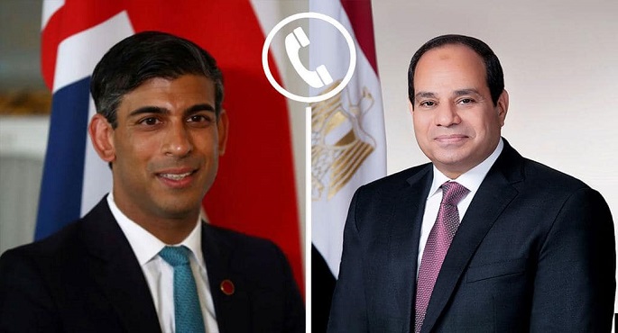 الرئيس السيسي يشدد خلال اتصال مع “سوناك” على مسئولية المجتمع الدولي لضمان نفاذ المساعدات الإغاثية لأهالي غزة