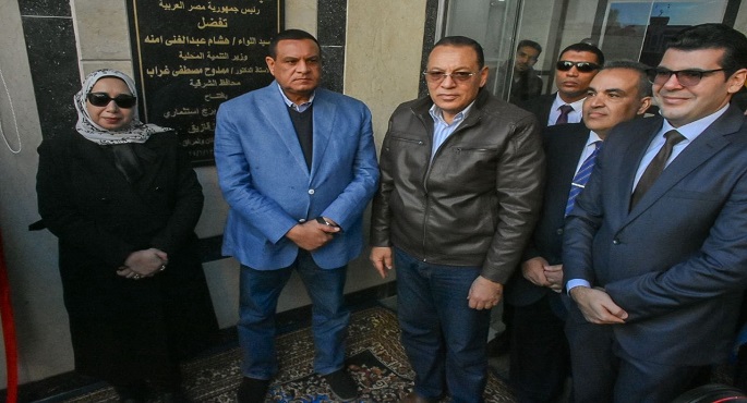 وزير التنمية المحلية ومحافظ الشرقية يفتتحان مشروع إنشاء برج إداري ومول تجاري وجراج متعدد الطوابق بالزقازيق