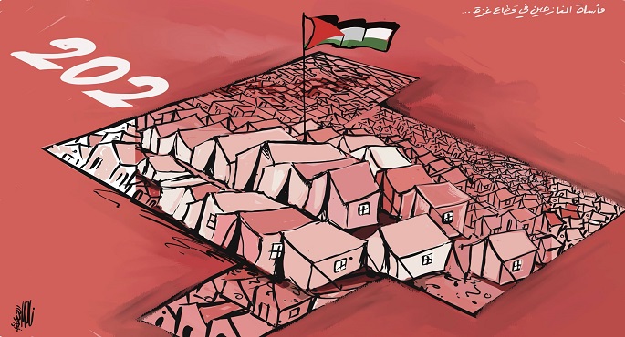 مأساة النازحين من قطاع غزة