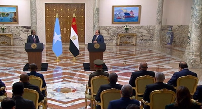 الرئيس السيسي يعقدا مؤتمرا صحفيا مع الرئيس الصومالى حسن شيخ محمود