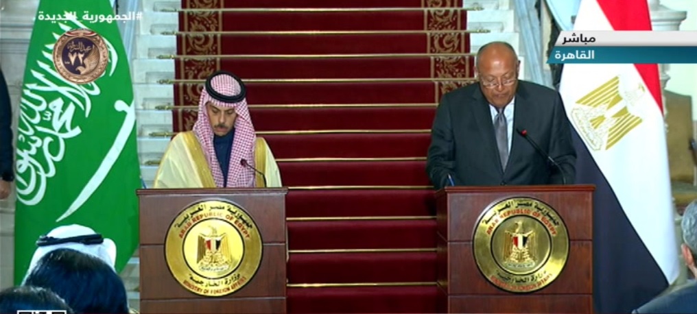 مؤتمر صحفى مشترك لوزير الخارجية سامح شكرى ونظيره السعودى