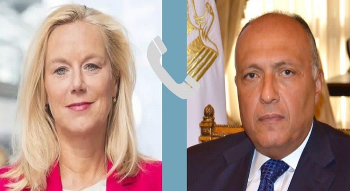 شكري يبحث مع كبيرة منسقي الأمم المتحدة للشئون الإنسانية جهود إدخال المساعدات لغزة