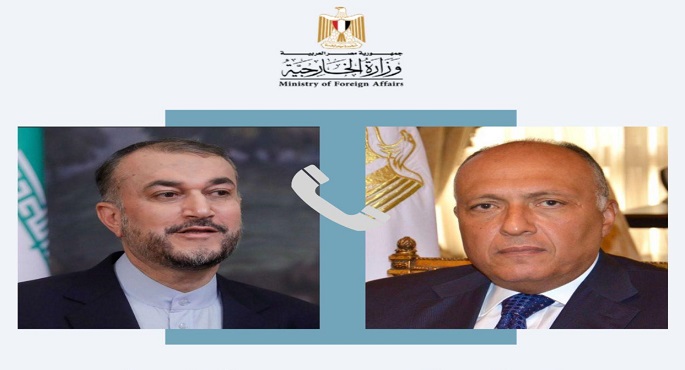 وزير الخارجية ونظيره الإيراني يؤكدان هاتفيا رفضهما الكامل لأية مخططات تستهدف تهجير الفلسطينيين خارج أراضيهم