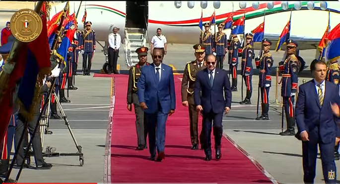 الرئيس عبد الفتاح السيسي يستقبل الفريق أول ركن عبد الفتاح البرهان رئيس مجلس السيادة السوداني