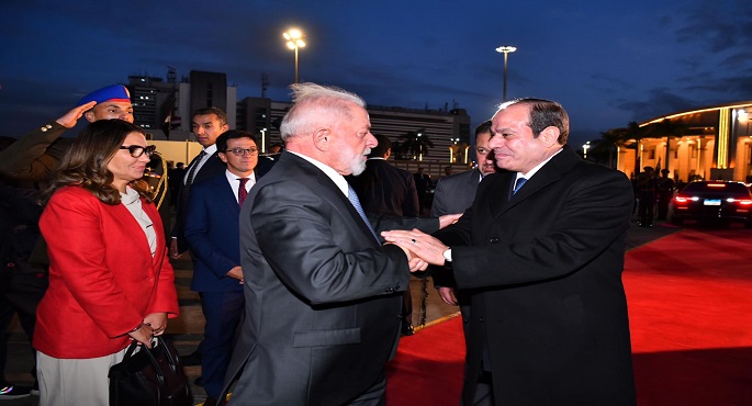 بالصور.. الرئيس السيسي يودع الرئيس البرازيلي لولا دا سيلڤا بعد انتهاء زيارته لمصر