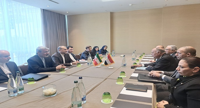 بالصور.. على هامش اجتماعات مجلس حقوق الإنسان بجنيف.. شكري يبحث مع نظيره الإيراني العلاقات الثنائية وحرب غزة