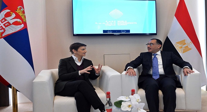 بالصور.. رئيس الوزراء يلتقي نظيرته الصربية لبحث سُبل تعزيز التعاون المشترك