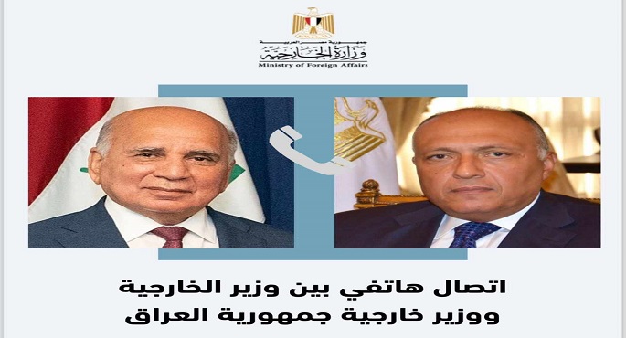 وزير الخارجية يبحث مع نظيره العراقي التصعيد العسكرى الأخير في العراق وسوريا