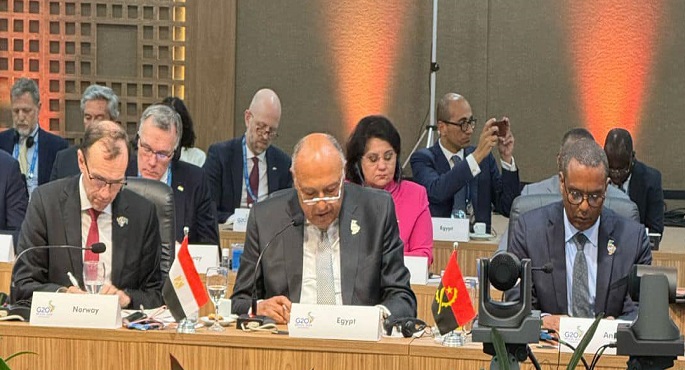 بالصور.. وزير الخارجية يشارك في جلسة بعنوان “دور مجموعة العشرين في التعامل مع التوترات الدولية الجارية”