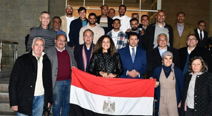 وزير الرياضة يشهد احتفالية تكريم أبطال التنس بعد التأهل للمجموعة العالمية بكأس ديفيز