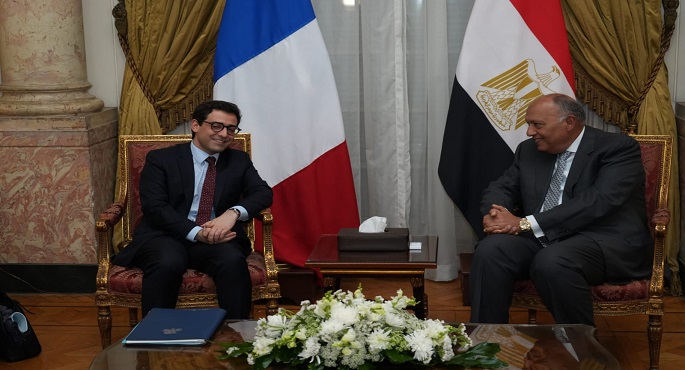 بالصور .. شكري ونظيره الفرنسي يؤكدان حتمية وقف إطلاق النار ووضع حد للكارثة الإنسانية في غزة