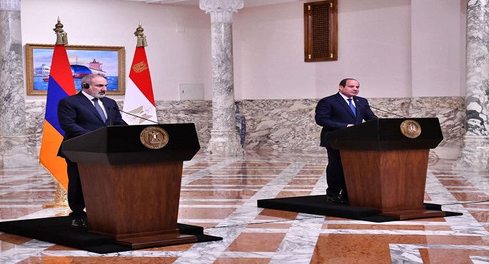 بالفيديو والصور.. السيسي خلال مؤتمر صحفي مع رئيس وزراء أرمينيا: مصر تبذل جهودا لتحقيق وقف إطلاق نار فوري بغزة
