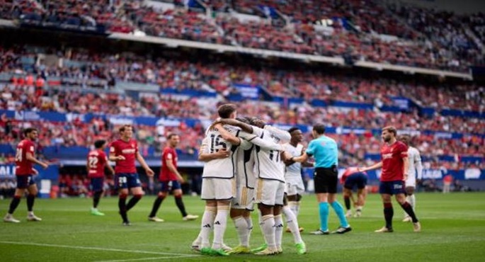 ريال مدريد يحقق فوزا كبيرا على أوساسونا بأربعة أهداف مقابل هدفين