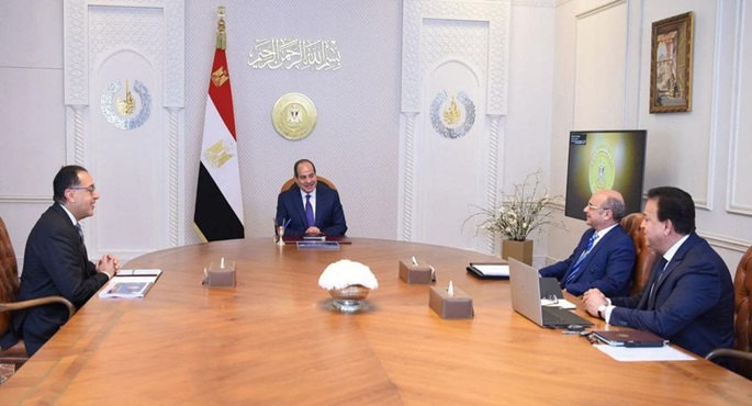 بالصور .. الرئيس السيسي يتابع جهود الحكومة لدعم مشاركة القطاع الخاص في الاستثمار الصحي