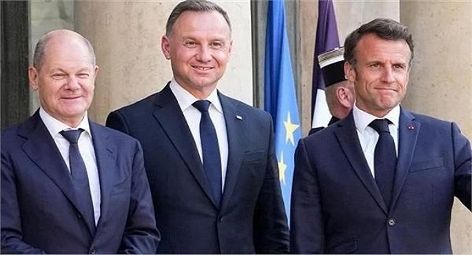 قمة ثلاثية بين فرنسا وبولندا وألمانيا فى برلين بشأن أوكرانيا