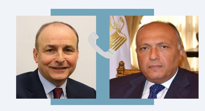 وزير الخارجية يتلقى اتصالاً هاتفياً من نائب رئيس الوزراء ووزير الخارجية والدفاع الأيرلندي