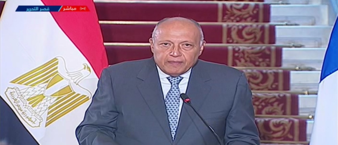 مؤتمر صحفى لوزير الخارجية سامح شكرى ونظيريه الفرنسى والأردنى