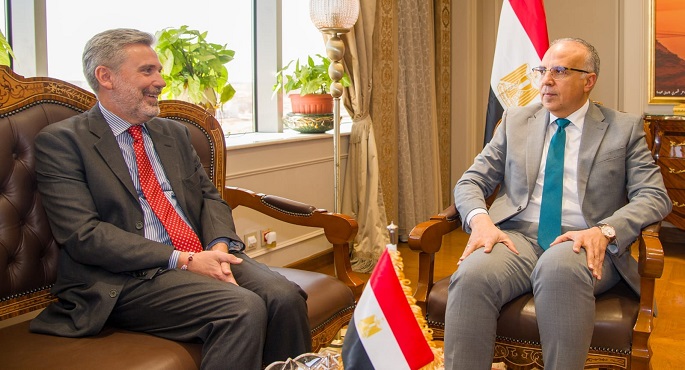 بالصور..وزير الرى يلتقى السفير الإيطالى في مصر ورئيس أحد الشركات الإيطالية الكبرى العاملة في مجال معالجة المياه