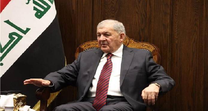الرئيس العراقي يؤكد ضرورة التوصل لحل عادل وشامل للقضية الفلسطينية