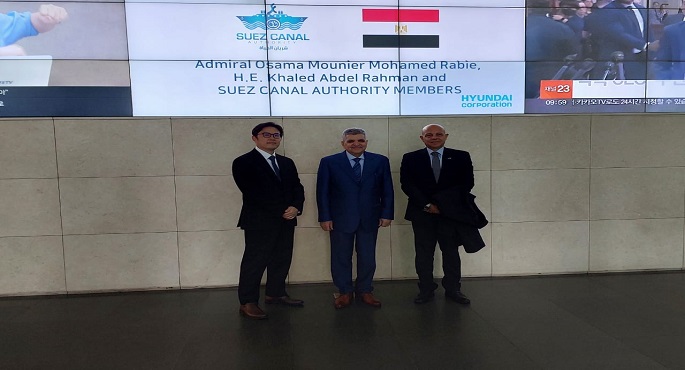 بالصور.. الفريق أسامة ربيع يبحث سبل التعاون مع شركة هيونداي كوربيريشن في مجال تقديم الخدمات اللوجيستية
