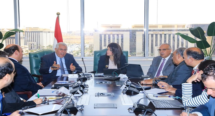وزراء التعاون الدولي والري والزراعة يناقشون موقف مشروع “التحول الغذائي الزراعي الموائم للمناخ” أحد مشروعات “نُوَفِّي”